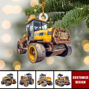 Personalized Road Roller Christmas Ornament Gift For Heavy Equipment Lovers- 2024 New Release