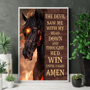 Retro Angel Horse Poster-Gift For Horse Lover