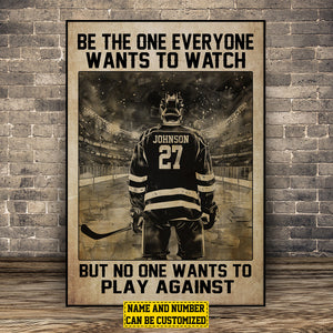 Personalized Hockey Motivation Poster- Gift For Hockey Lover