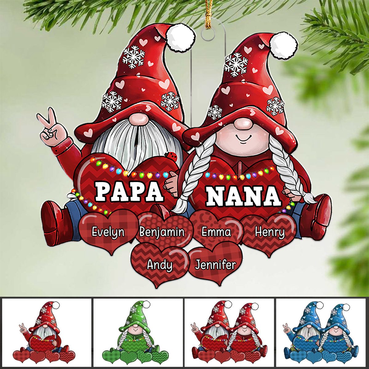 2024 New Release - Family Is What Christmas Is All About - Personalized Acrylic Ornament, Christmas Gift For Grandma, Grandpa