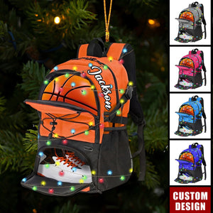 Personalized Basketball Bag Christmas Ornament, Gift For Basketball Players - 2024 New Release