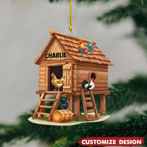 Personalized Chicken Coop Christmas Ornament-Gift for Chicken Lovers-2024 New Release