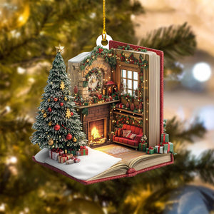 Christmas Book Acrylic Ornament-Gift Book Lover-2024 New Release