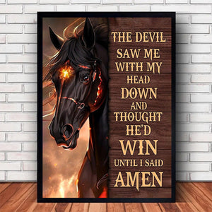 Retro Angel Horse Poster-Gift For Horse Lover