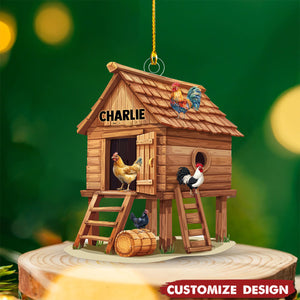 Personalized Chicken Coop Christmas Ornament-Gift for Chicken Lovers-2024 New Release