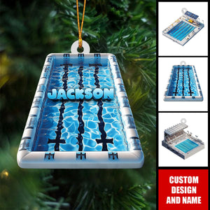 Personalized Swimming Pool Ornament-Gift For Swimmer&Swimming Lovers-2024 New Release