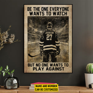 Personalized Hockey Motivation Poster- Gift For Hockey Lover