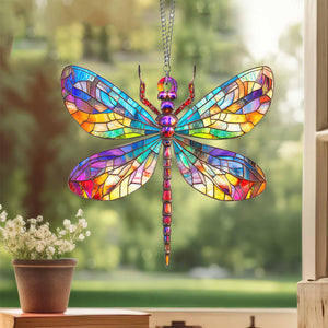 Dragonfly Window Hanging Suncatcher Ornament Gift For Dragonfly Nature Lover