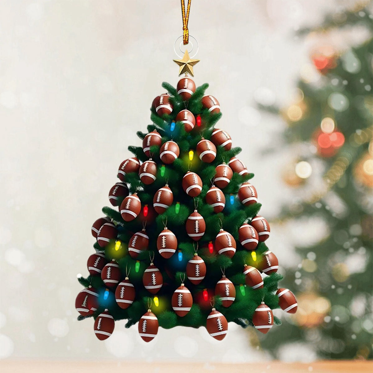 Christmas Football Tree Ornament-Gifts For Football Lover-2024 New Release