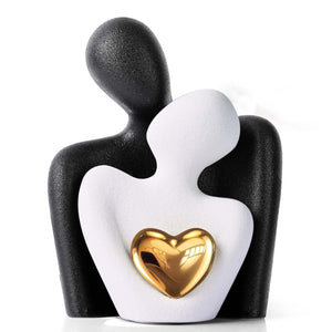 Mini Couple With Heart Statue, Anniversary Gift For Couple