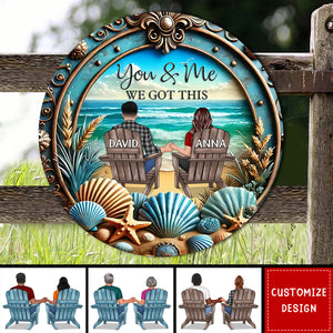 You & Me We Got This - Personalized Couple Wood Sign