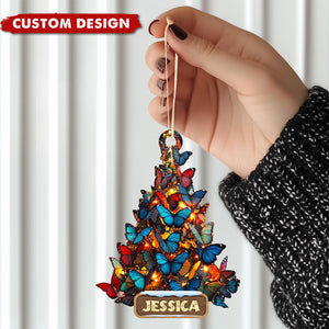 Personalized Butterfly Christmas Ornament- Gift For Butterfly Lovers - 2024 New Release