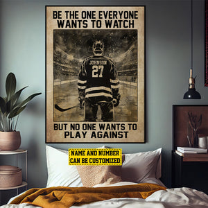 Personalized Hockey Motivation Poster- Gift For Hockey Lover