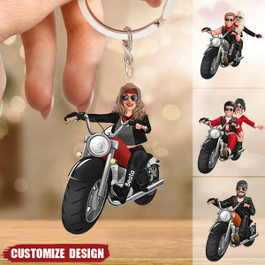 Oh, What Fun, It Is To Ride, Personalized Acrylic Keychain, Valentine Gift, Couple Gift