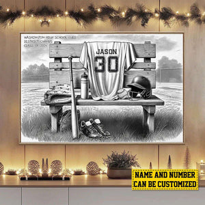 Personalized Class Softball Team Poster-Poster Gift For Softball Team Members