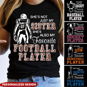 He's Not Just My Grandson He's Favorite Football Player - Personalized T-Shirt