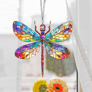 Dragonfly Window Hanging Suncatcher Ornament Gift For Dragonfly Nature Lover