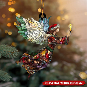 Angel with Candle Acrylic Christmas Ornament - 2024 New Release