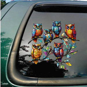 Colorful Owl Decal - Perfect Gift for Animal Lovers, Friends, Family