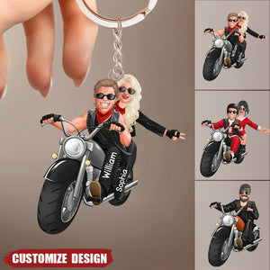 Oh, What Fun, It Is To Ride, Personalized Acrylic Keychain, Valentine Gift, Couple Gift