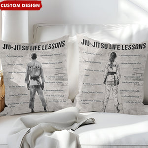 Personalized Jiu-Jitsu Life Lessons Pillow-Gift For Jiu-Jitsu Lovers