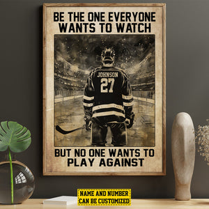 Personalized Hockey Motivation Poster- Gift For Hockey Lovers