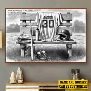 Personalized Class Softball Team Poster-Poster Gift For Softball Team Members