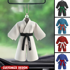 Black Belt Car Ornament - Personalized Gift For Karate,Jiu-Jitsu Lovers