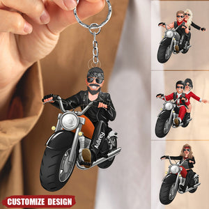 Oh, What Fun, It Is To Ride, Personalized Acrylic Keychain, Valentine Gift, Couple Gift