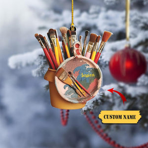 Personalized Painter's Art Palette Christmas Ornament - 2024 New Release