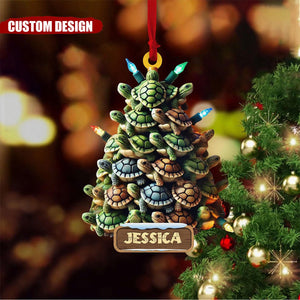 Personalized Turtle Tree Ornament-Gifts For Ocean Lover-2024 New Release