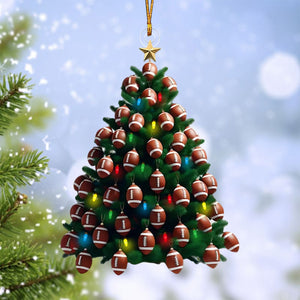 Christmas Football Tree Ornament-Gifts For Football Lover-2024 New Release