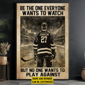 Personalized Hockey Motivation Poster- Gift For Hockey Lovers