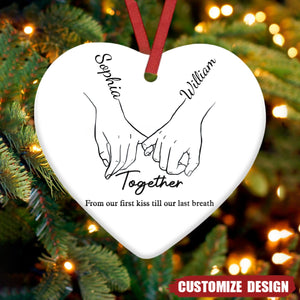 From our first kiss till our last breath -  Personalized Ceramic Ornament - 2024 New Release