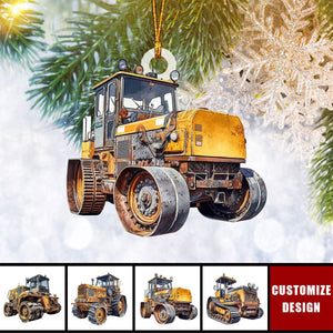 Personalized Road Roller Christmas Ornament Gift For Heavy Equipment Lovers- 2024 New Release