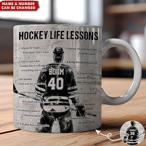 Personalized Hockey Life Lessons Mug - Great Gift For Hockey Lovers