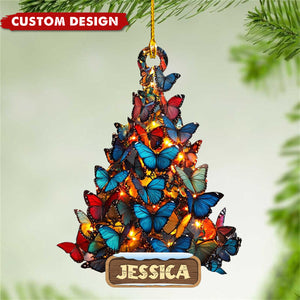 Personalized Butterfly Christmas Ornament- Gift For Butterfly Lovers - 2024 New Release