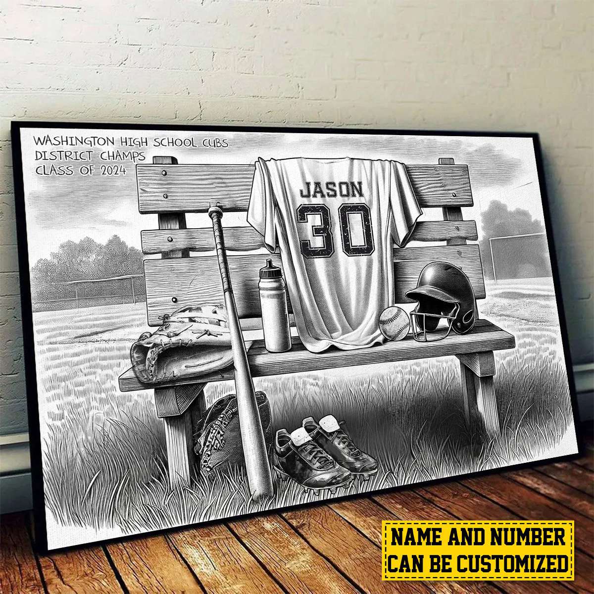 Personalized Class Softball Team Poster-Poster Gift For Softball Team Members