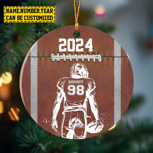 2024 New Release - Personalized Football Boy Christmas Ornament , Gift For Football Lovers