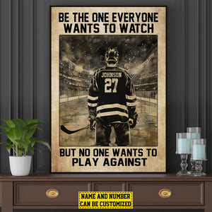 Personalized Hockey Motivation Poster- Gift For Hockey Lover