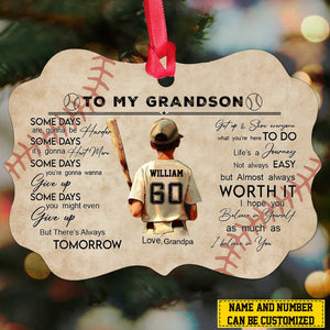 2024 New Release Personalized Baseball Christmas Wood Ornament Gift For Baseball Lovers