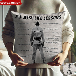 Personalized Jiu-Jitsu Life Lessons Pillow-Gift For Jiu-Jitsu Lovers