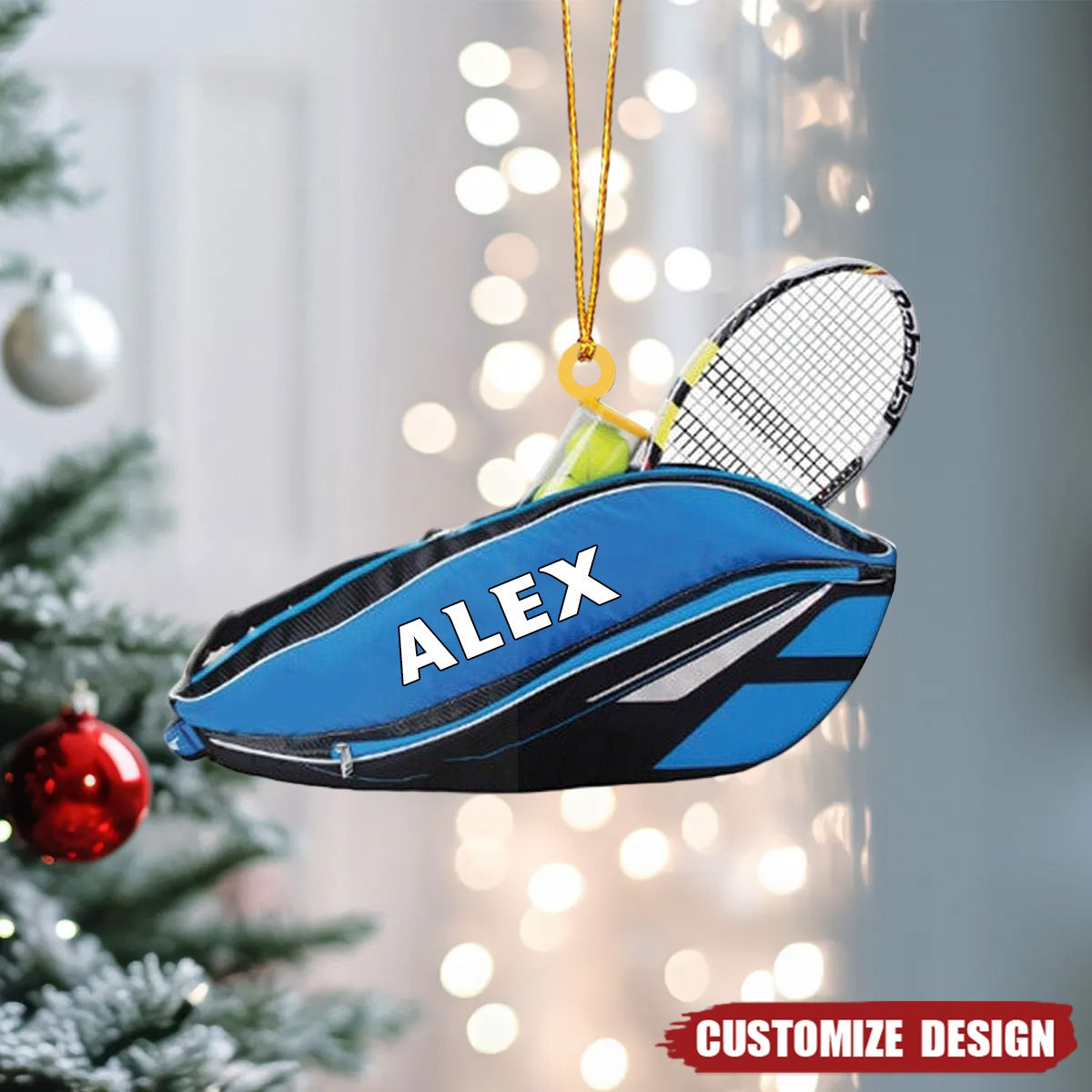 Personalized Tennis Backpacks Acrylic Christmas Ornament Gift For Tennis Lovers - 2024 New Release