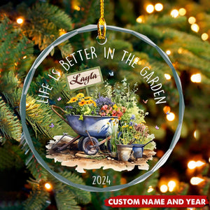 2024 New Release - Personalized Life Is Better In The Garden Christmas Ornament