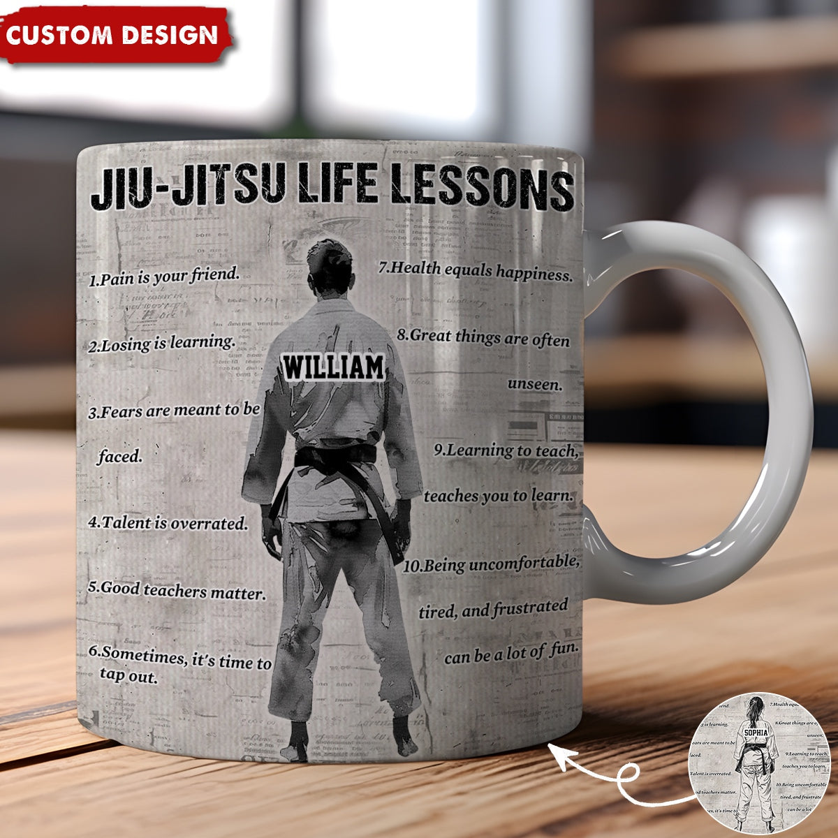 Personalized Jiu-Jitsu Life Lessons Mug-Gift For Jiu-Jitsu Lovers