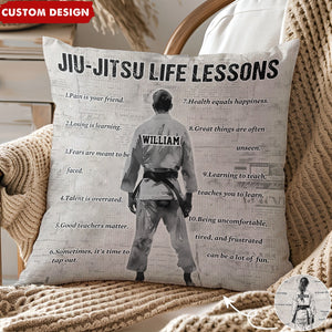 Personalized Jiu-Jitsu Life Lessons Pillow-Gift For Jiu-Jitsu Lovers