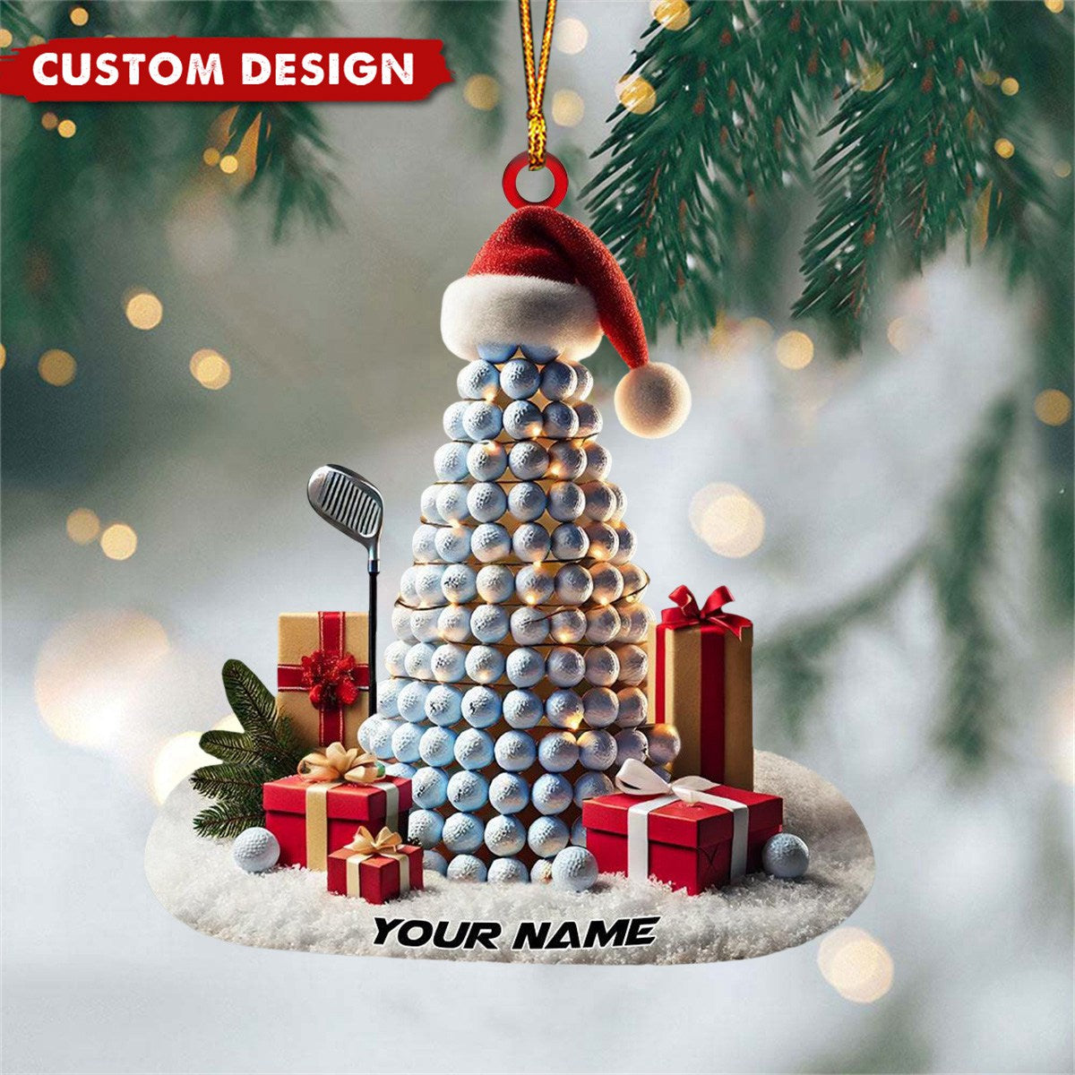 Personalized Golf Christmas Ornament - Gift For Golf Lovers - 2024 New Release