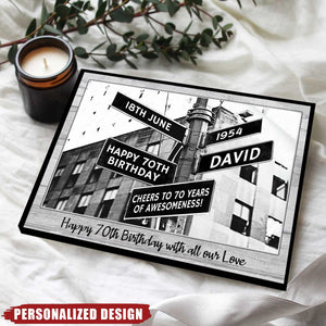 Birthday Street Sign-Personalized Poster-Gifts for Family,Friends