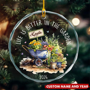 2024 New Release - Personalized Life Is Better In The Garden Christmas Ornament