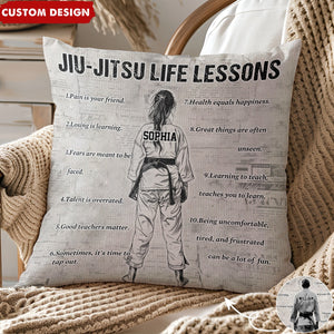 Personalized Jiu-Jitsu Life Lessons Pillow-Gift For Jiu-Jitsu Lovers